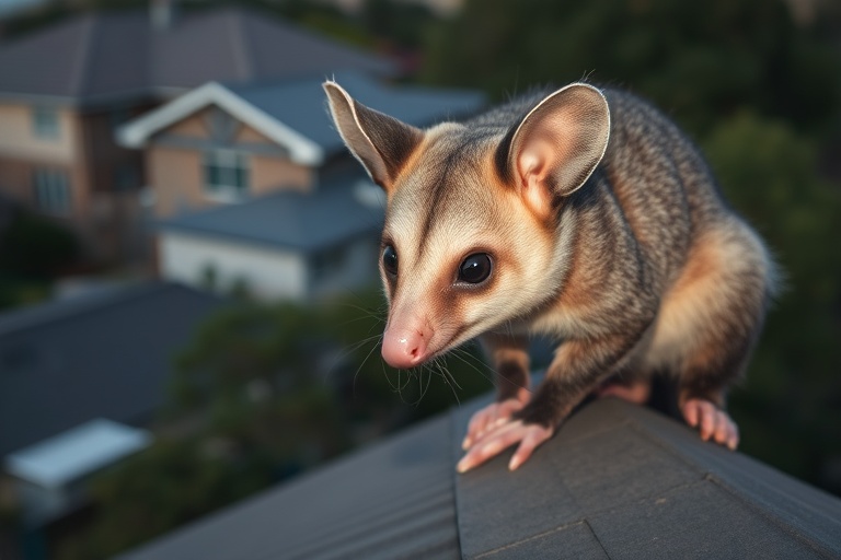 Possum in Pakenham residential area
